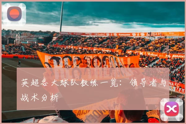 英超各大球队教练一览：领导者与战术分析